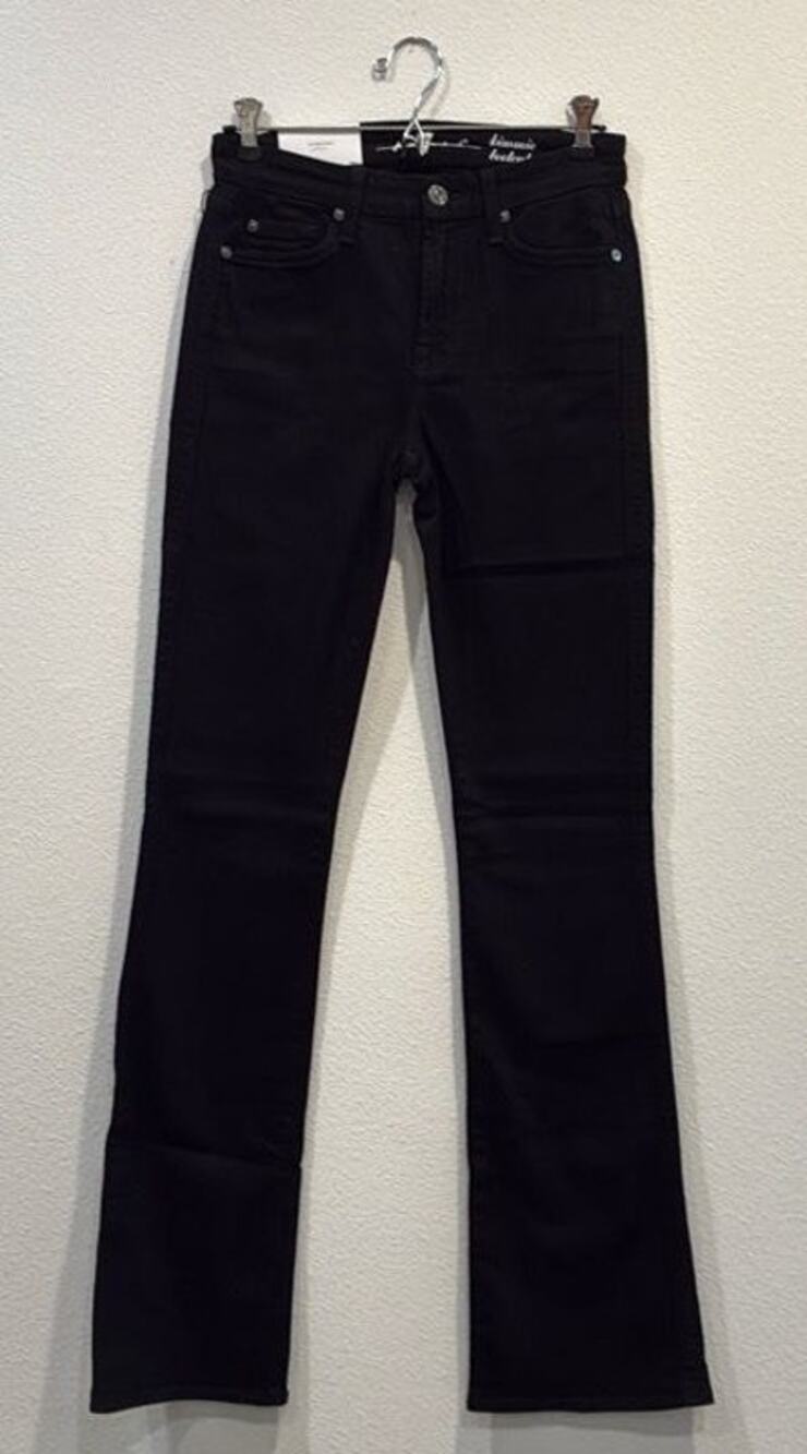 7 For All Mankind Women's Size 27 Kimmie Bootcut Jeans in Rinse Black
